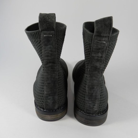EILEEN FISHER Jude Stretch Knit Socks BOOTIES Boots Size 6.5 Graphite Gray NEW - Picture 8 of 11